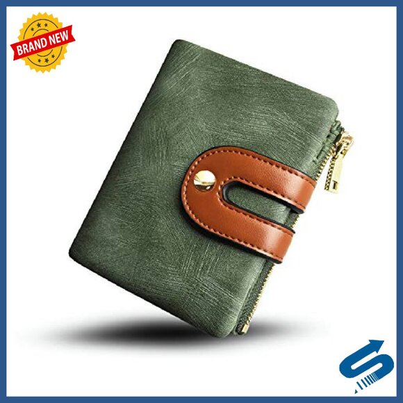 Slim Bifold RFID Leather Wallet with Zipper Coin Pocket - Picture 2 of 8